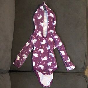 Purple Unicorn Kids Hoodie One Piece